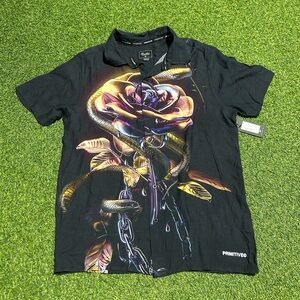 Men’s AOP Primitive Skateboards Button Up Graphic Shirt